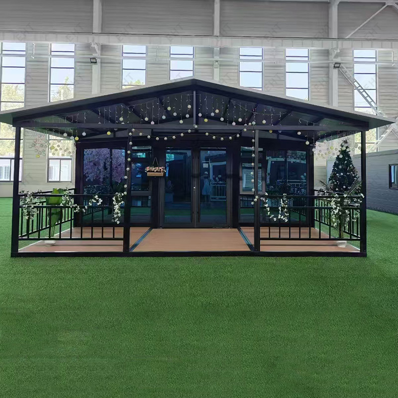 20 fot dubbelvingad expanderbar containerhus prefabricerad mobil boenhet